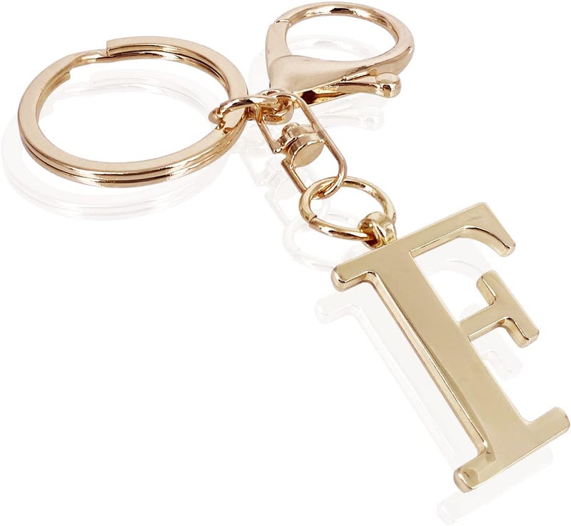 LAXPICOL Gold Letter A-Z Keychain for Women Bag Charms Purse Charms For Handbags Metal Alphabet Initial Letter Keychain - Image 1